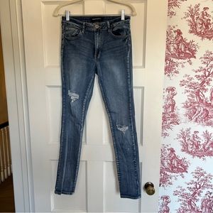 Prosperity High Waisted Distressed Skinny Jeans